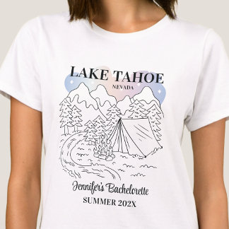 Camp Bachelorette Party Girls Trip Camping Custom T-Shirt