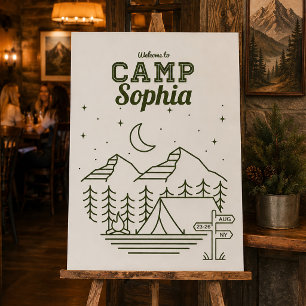 Camp Bachelorette Party Glamping Camping Foam Board