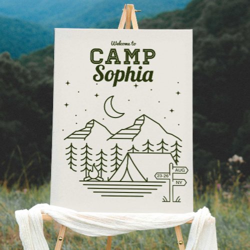 Camp Bachelorette Party Glamping Camping Foam Board