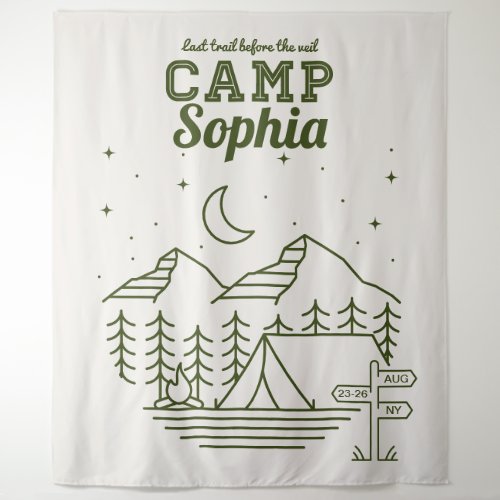 Camp Bachelorette Party Glamping Camping Tapestry