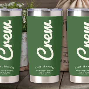 Camp Bachelorette Party Green Bridesmaid Gift Insulated Tumbler