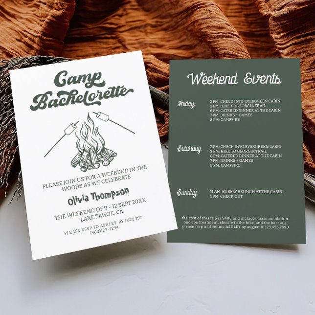 Camp Bachelorette Party Invitation (Creator Uploaded)