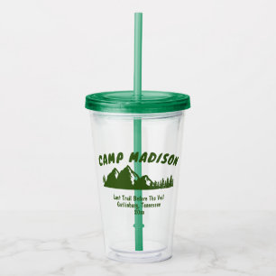 Camp Bachelorette Party Mountain Camping Bach Trip Acrylic Tumbler