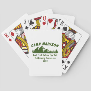 Camp Bachelorette Party Mountain Camping Ski Bach Poker Cards