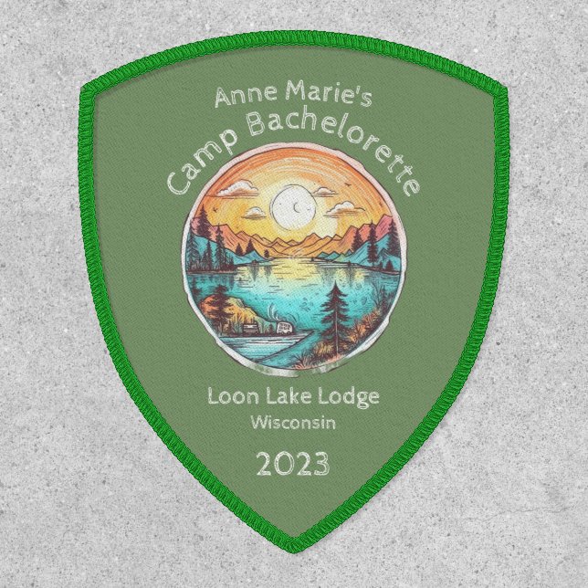 Camp Bachelorette Party Weekend Keepsake Patch (Front)