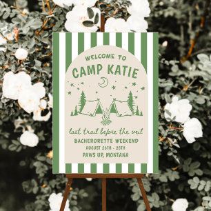 Camp Bachelorette Party Welcome Foam Board