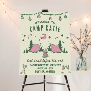 Camp Bachelorette Party Welcome Foam Board