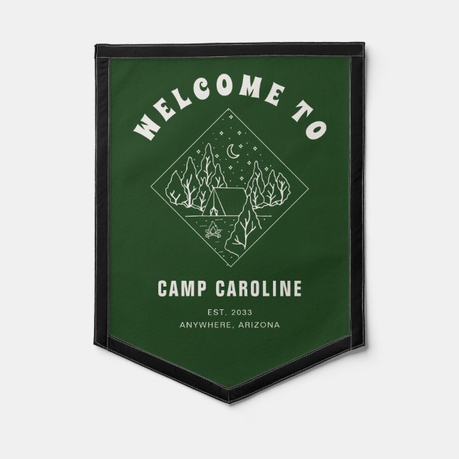 Camp Bachelorette Party Welcome Pennant (Front)