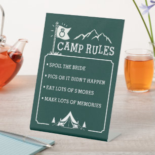 Camp Bachelorette Pedestal Sign