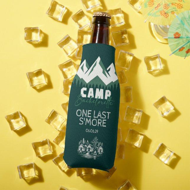 Camp Bachelorette Personalized Bottle Cooler (In Situ Summer)