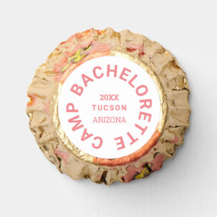 Camp Bachelorette Pink Personalized Reese's Peanut Butter Cups