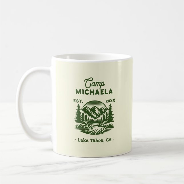 Camp Bachelorette Retro Coffee Mug (Left)