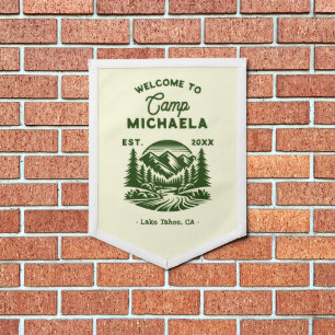 Camp Bachelorette Retro Welcome Pennant Banner