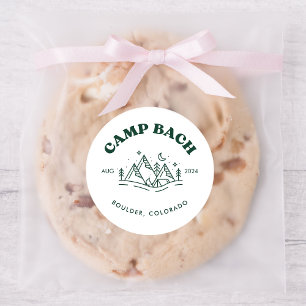 Camp Bachelorette Round Sticker