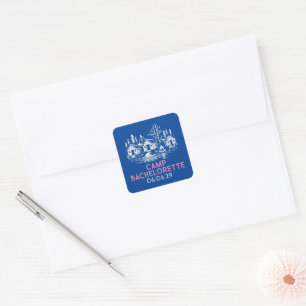 Camp Bachelorette Square Sticker