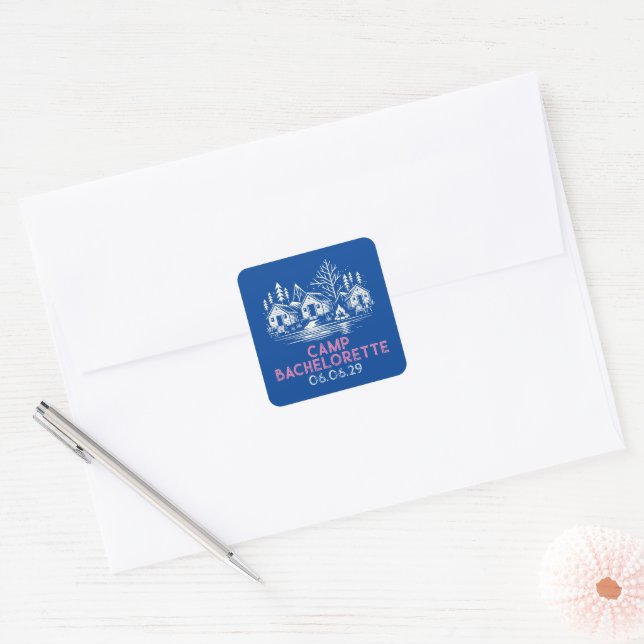 Camp Bachelorette Square Sticker (Envelope)