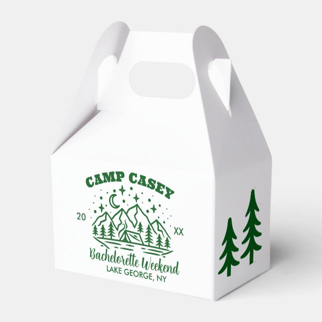 CAMP BACHELORETTE WEEKEND  FAVOR BOXES (Front Side)