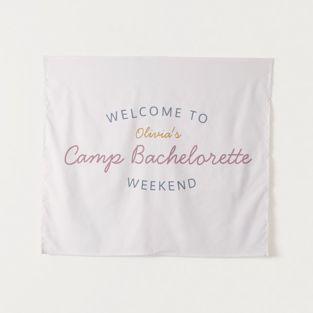 Camp Bachelorette Weekend Tapestry Decor (Front (Horizontal))
