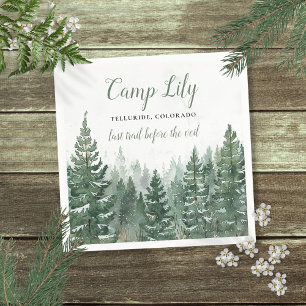 Camp Bachelorette Woodland Forest Weekend Party Napkins