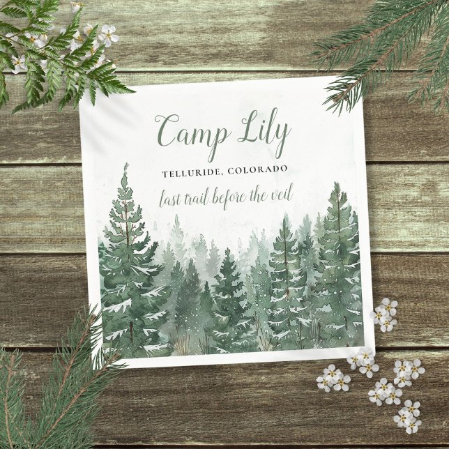 Camp Bachelorette Woodland Forest Weekend Party Napkins (Camp Bachelorette Woodland Forest Weekend Party Napkins)