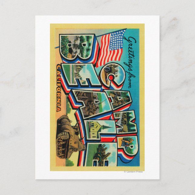 Camp Beale, California - Large Letter Scenes Postcard (Front)