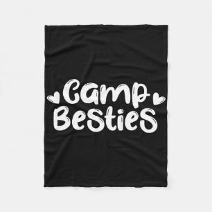 Camp Besties Shirt Cute Best Friend Summer Camper  Fleece Blanket