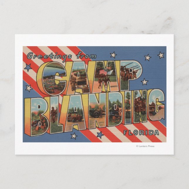 Camp Blanding, Florida - Large Letter Scenes Postcard (Front)