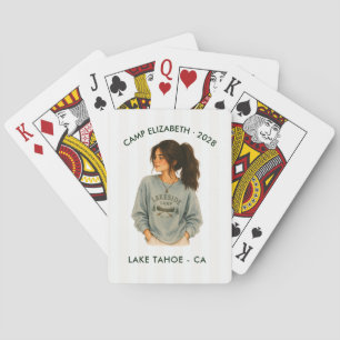 Camp Bride Lakeside Personalized Bachelorette Poker Cards