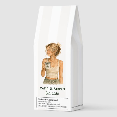 Camp Bride Personalized Outdoorsy Bachelorette Roasted Coffee