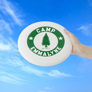 Camp Bride Pine Tree Personalized Bachelorette Wham-O Frisbee