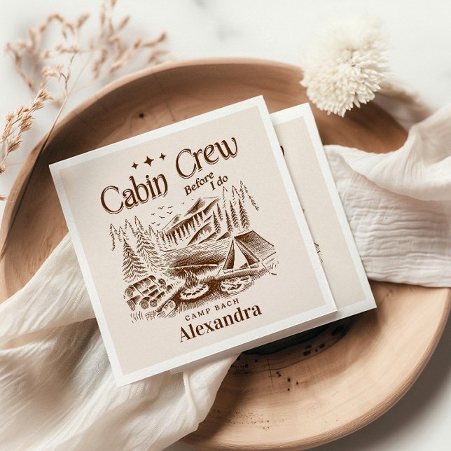 Camp Cabin Crew Before Bachelorette Napkins (Creator Uploaded)