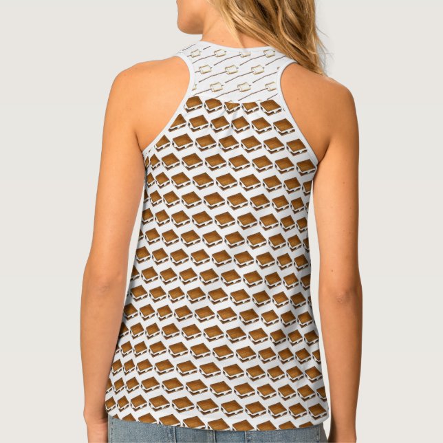 Camp Campfire S'mores Toasted Marshmallow Smores Tank Top (Back)