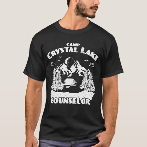 Camp Camping Crystal Lake Counselor Vintage Gift T_Shirt