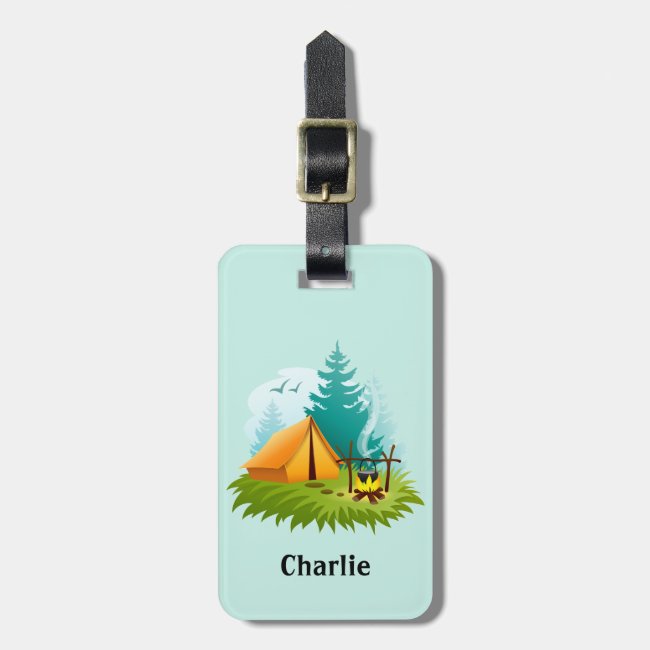 Camp Camping Design Luggage Tags