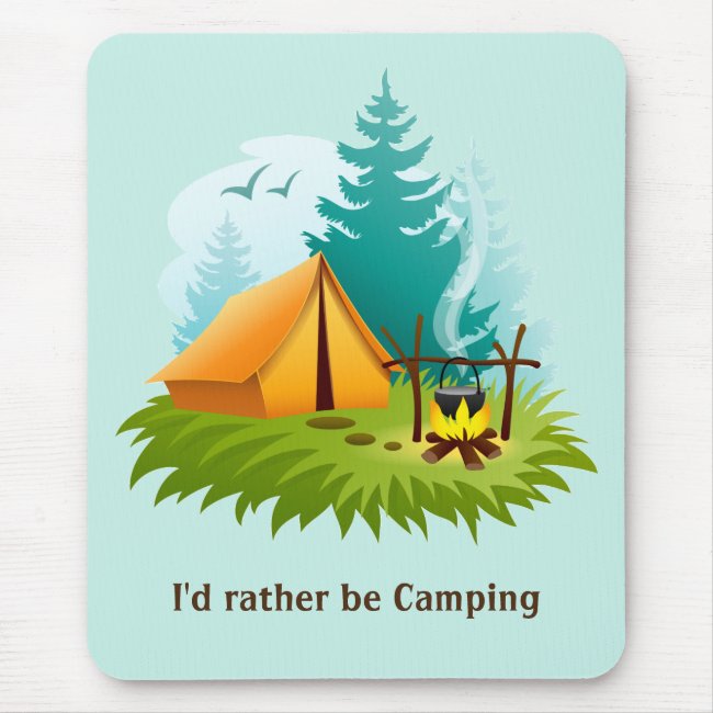 Camp Camping Design Mousepad