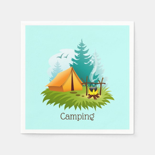 Camp Camping Design Paper Napkins
