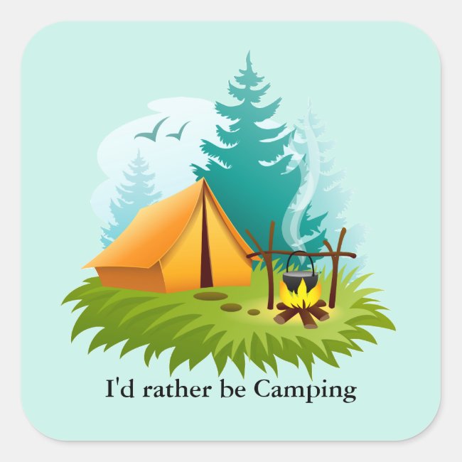 Camp Camping Design Sticker