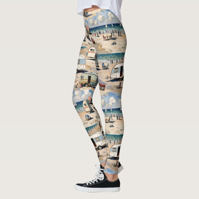 Camp Caravan Summer Vacation  Leggings (Left)