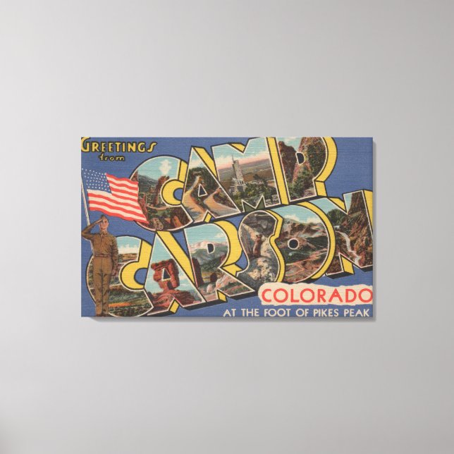 Camp Carson, Colorado - Pikes Peak Canvas Print (Front)