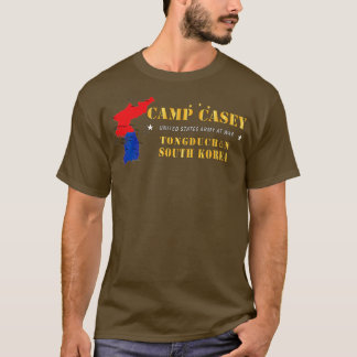 Camp Casey Tongduchon South Korea w Map X T-Shirt