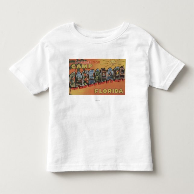 Camp Cassadaga, Florida - Large Letter Scenes Toddler T-shirt (Front)