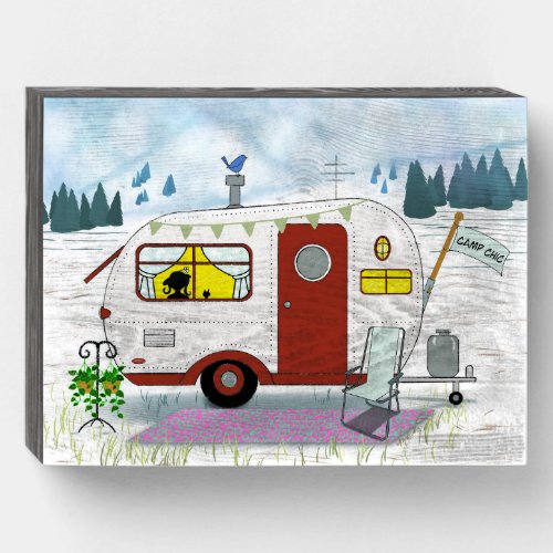 Camp Chic Art  Wooden Box Sign