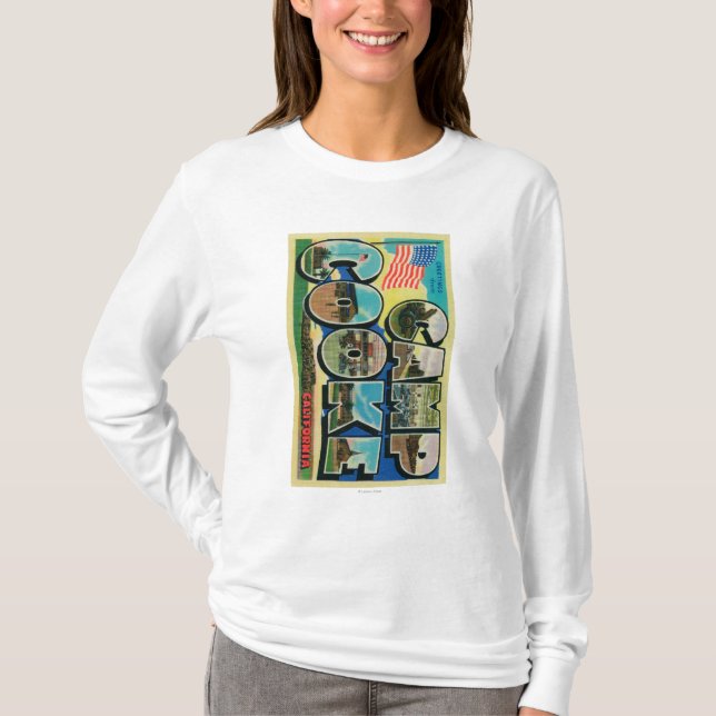 Camp Cooke, California - Large Letter Scenes T-Shirt (Front)
