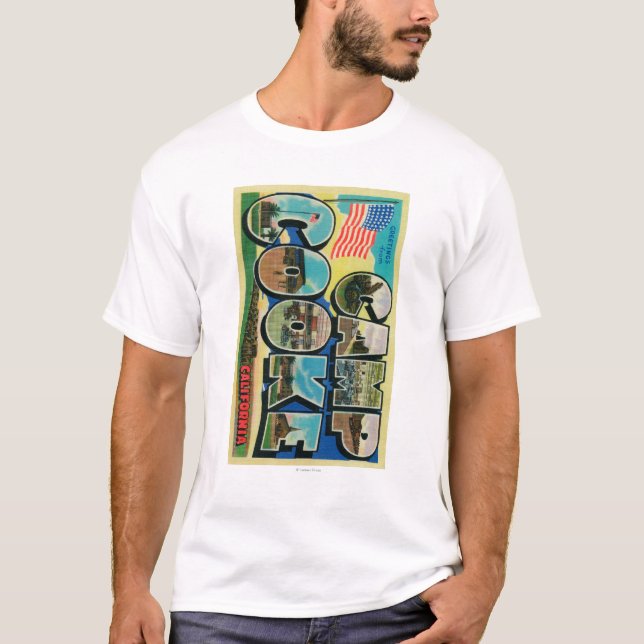 Camp Cooke, California - Large Letter Scenes T-Shirt (Front)