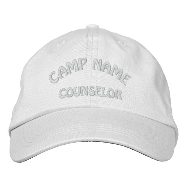 Camp Counselor Basic Embroidered Hot Red Cap (Front)