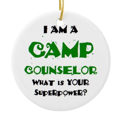 camp counselor ceramic ornament