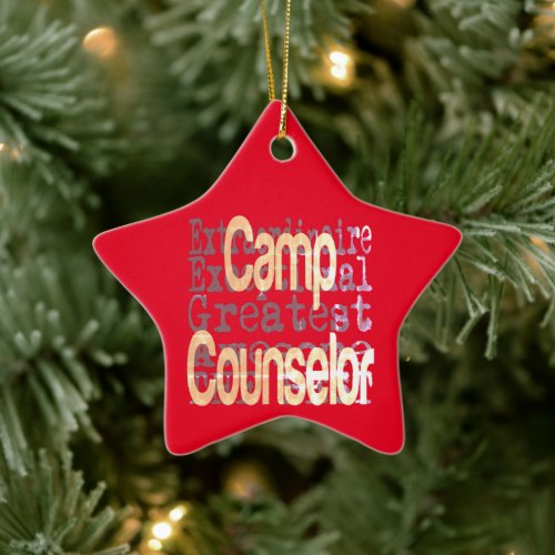 Camp Counselor Extraordinaire Ceramic Ornament