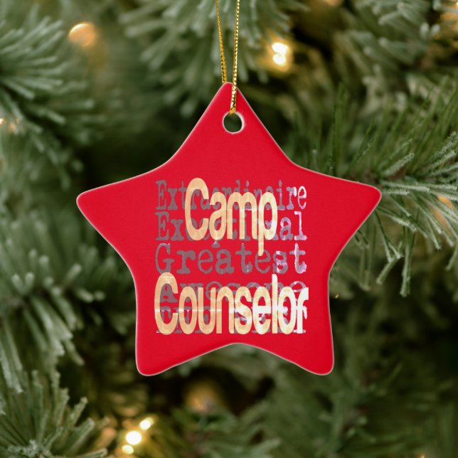 Camp Counselor Extraordinaire Ceramic Ornament (Tree)