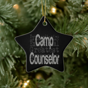 Camp Counselor Extraordinaire Ceramic Ornament