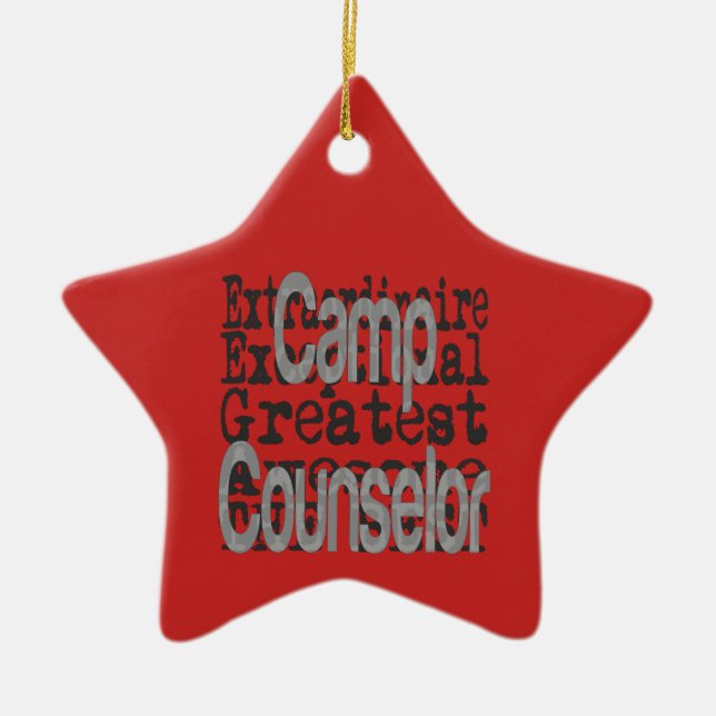 Camp Counselor Extraordinaire Ceramic Ornament (Front)